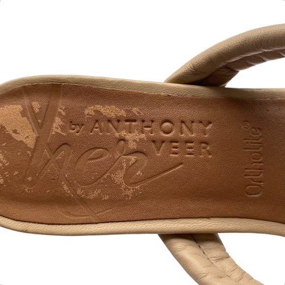 Her by Anthony Veer Sandals Brown Leather Feminine Heels Comfort Strappy Sz 8.5 - Picture 5 of 9